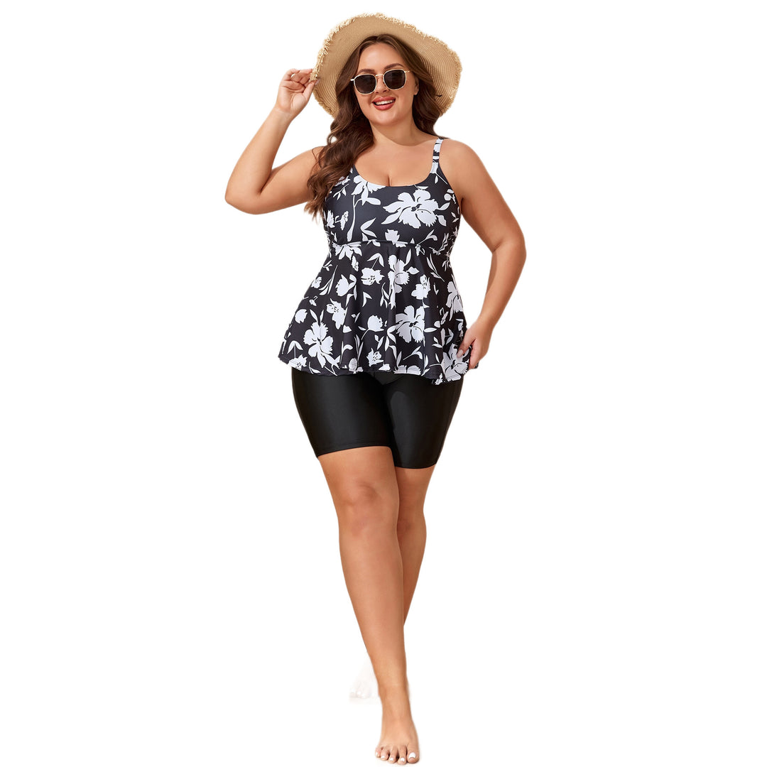 Damen Peplum Tankini mit hohem Bund EB