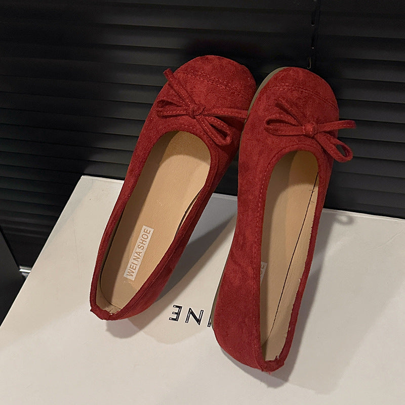 Damen Ballerina-Schuhe mit elegantem Schleifendetail EB