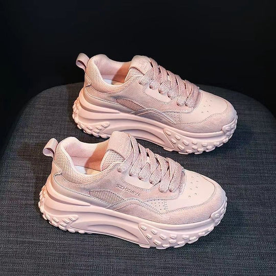 Damen Sportliche Chunky Sneakers mit atmungsaktiver Mesh-Oberfläche und gepolsterter Sohle EB