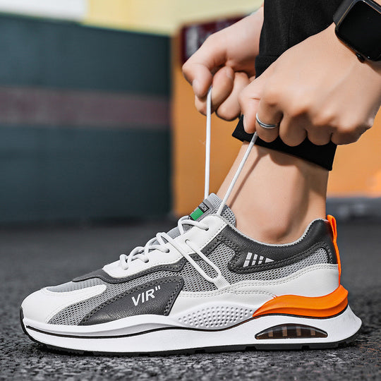 Damen Sportliche Sneakers mit atmungsaktiver Netzstruktur und stoßdämpfendem Sohlenprofil EB