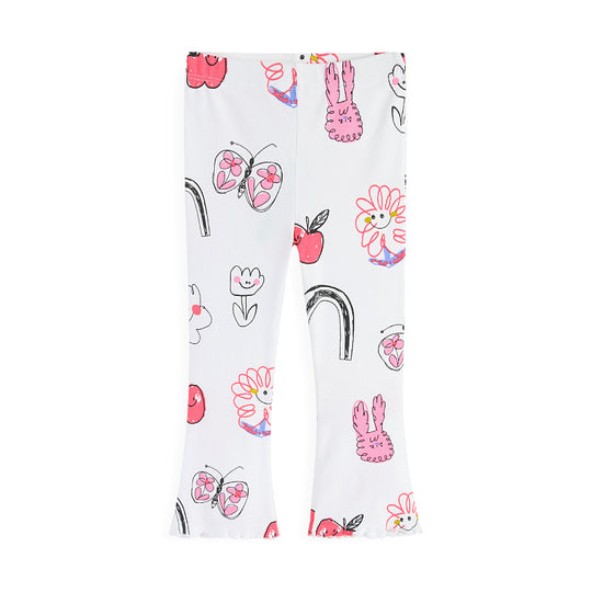 Mädchen Leggings mit buntem, verspieltem Motiv EB