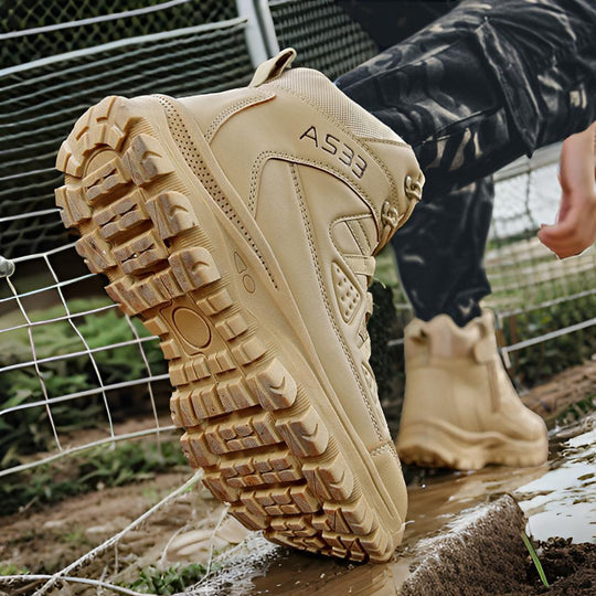 Herren wasserdichte Sicherheitsstiefel mit rutschfester Sohle und atmungsaktiver Membran EB