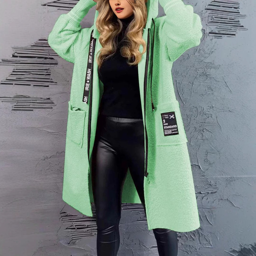 Damen Kuschelige Teddyjacke mit praktischen Taschen EB