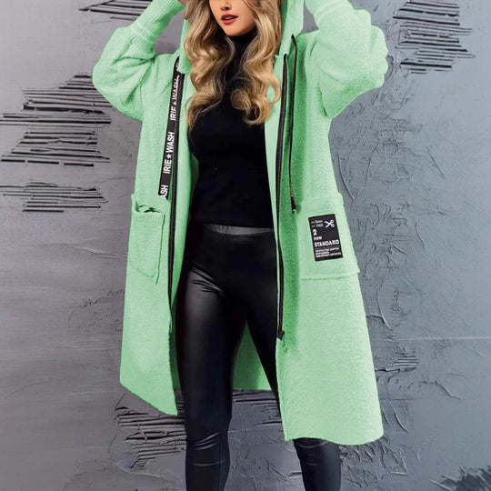 Damen Kuschelige Teddyjacke mit praktischen Taschen EB