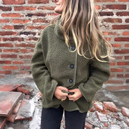 Damen lockere Fleecejacke EB