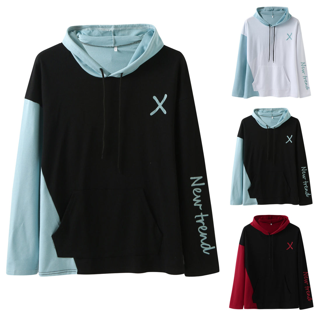 Damen Kapuzenpullover mit modernem Farbblockdesign und praktischer Kängurutasche EB