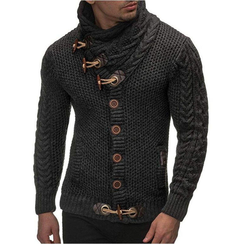 Herren Strickjacke mit asymmetrischem Kragen EB
