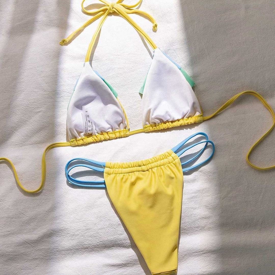 Damen Rüschen Bikini-Set mit verstellbaren Trägern EB