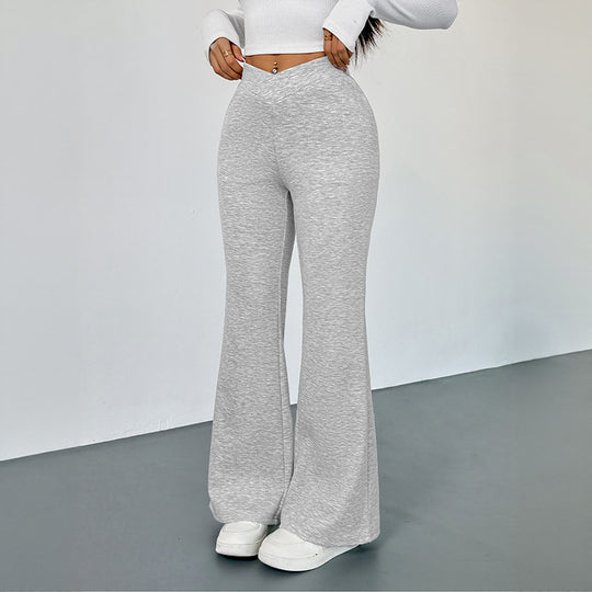 Damen moderne High-Waist Freizeithose im lässigen Schnitt EB