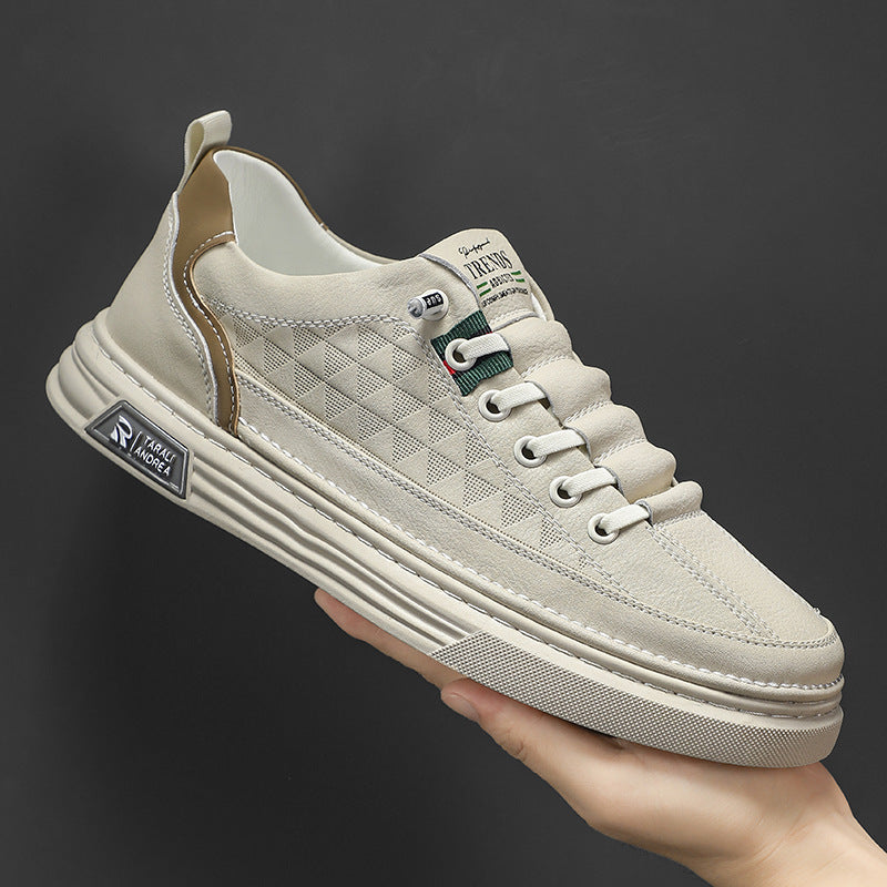 Damen modische Sneakers mit hochwertigem Obermaterial und strukturiertem Design EB