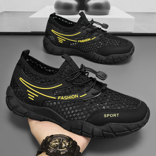 Damen Atmungsaktive Freizeitschuhe mit elastischem Schnellschnürsystem und stoßdämpfender Sohle EB