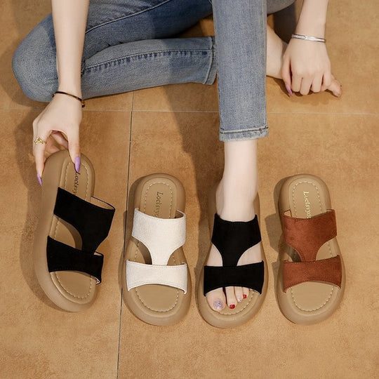 Damen Trendige Riemensandalen mit Komfort-Fußbett EB
