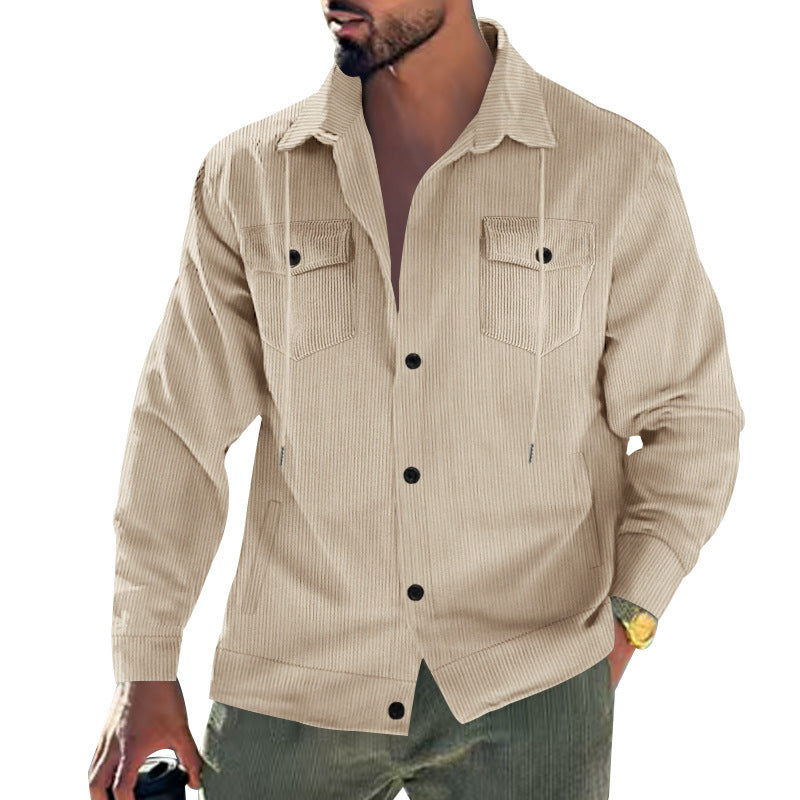 Herren Cord-Jacke mit praktischen Taschen und klassischem Schnitt EB