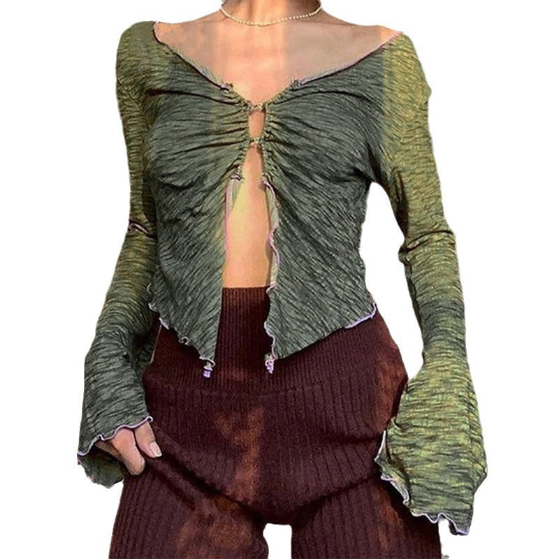 Damen Langarmshirt mit asymmetrischem Ausschnitt und detailverliebtem Cut-Out EB