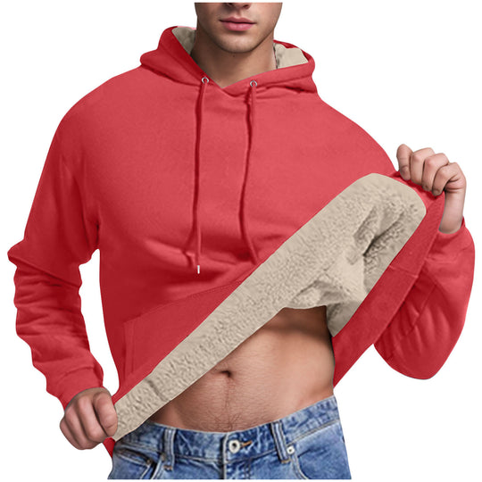 Herren Fleece-Kapuzenpullover mit innenliegendem Kuschelfutter EB