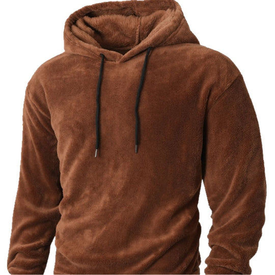 Herren Kuscheliger Fleece-Hoodie mit Kordelzug EB