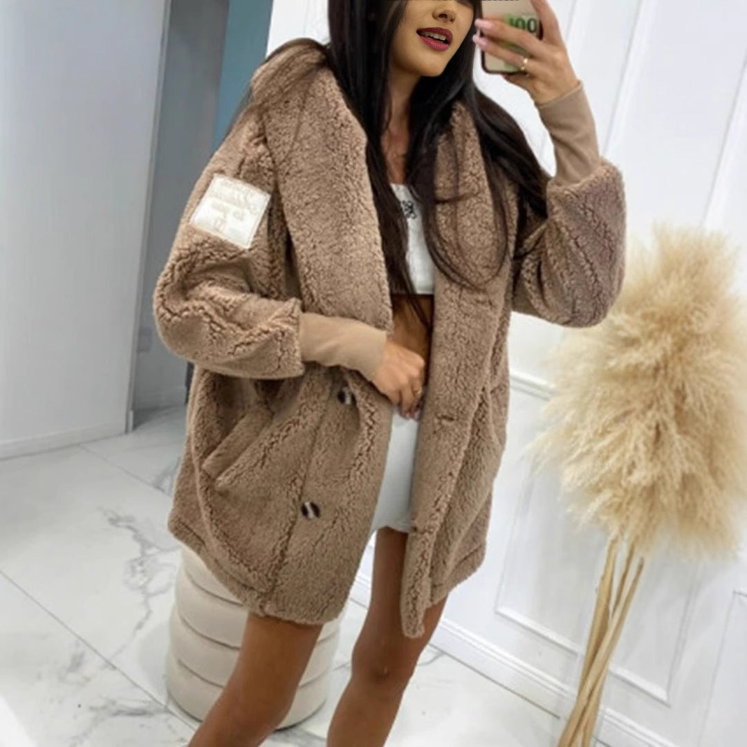 Damen Oversized Teddyjacke EB
