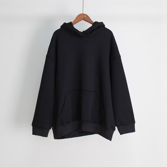 Damen Bequemer oversized Kapuzenpullover mit Kängurutasche EB