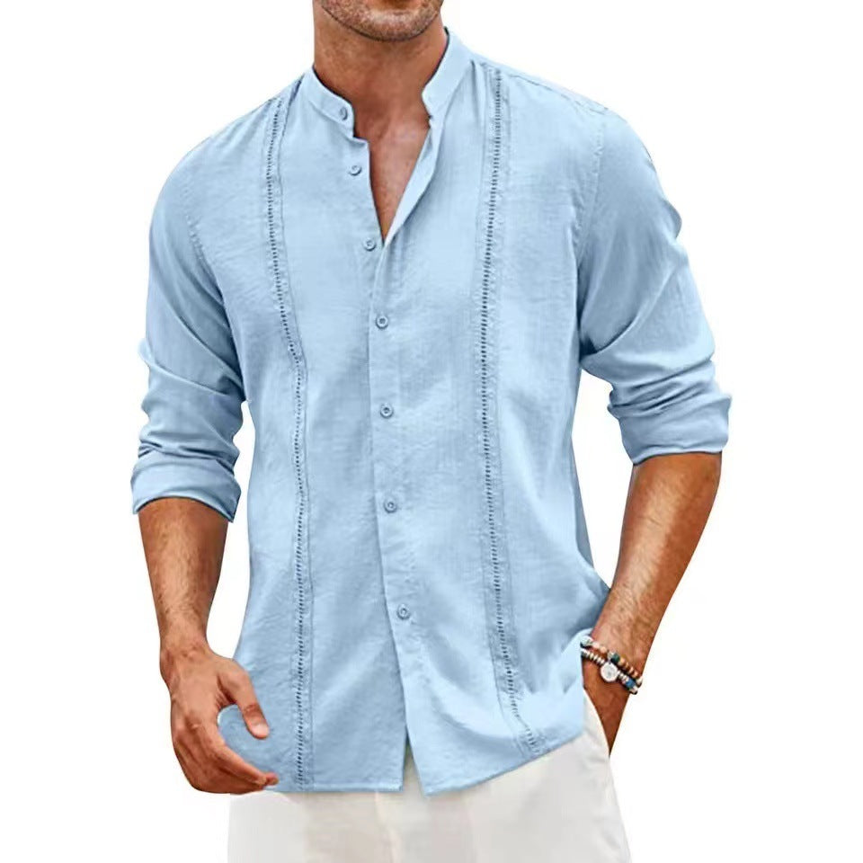 Herren lässige Leinenbluse EB