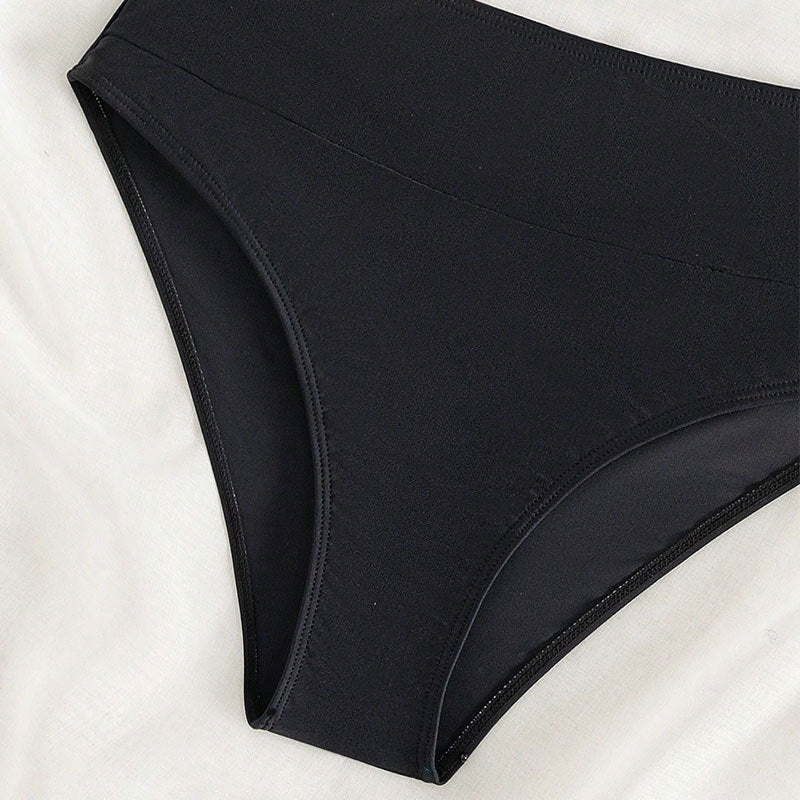 Damen Sport-Bikini mit hochtailliertem Slip und breiten Trägern EB