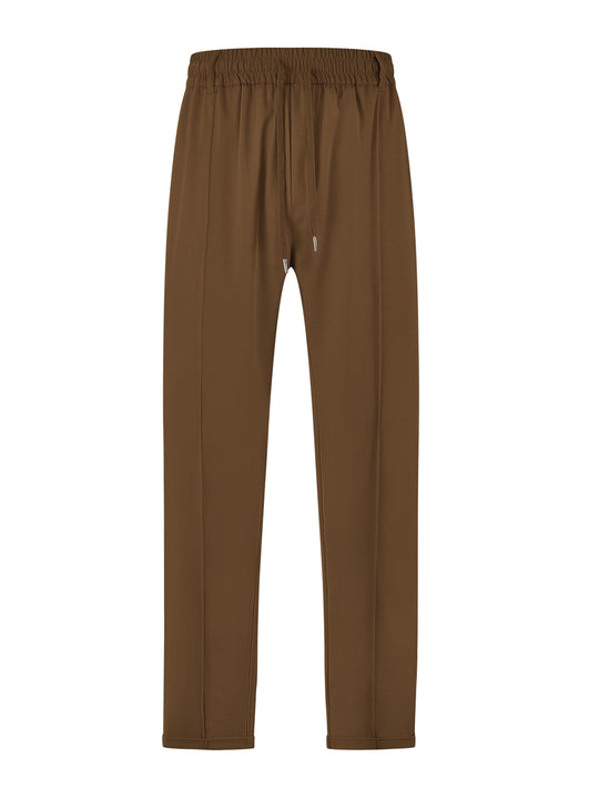 Damen nan elegante Jersey-Hose mit Bügelfalte Tunnelzugbund und schmaler Beinführung EB