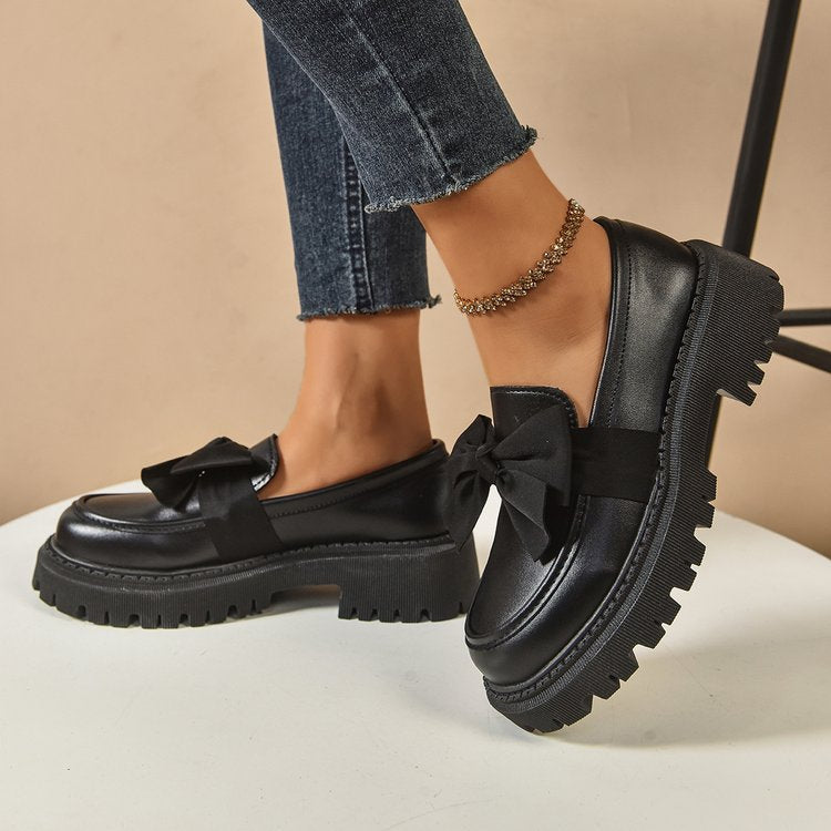 Damen Elegante Slipper mit dekorativer Schleifenverzierung und rutschfester Sohle EB