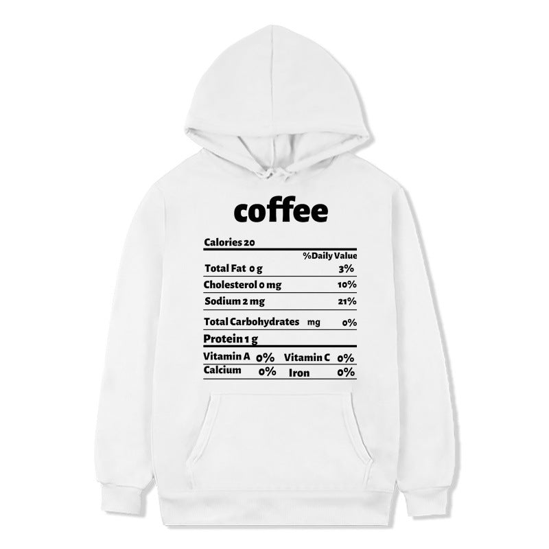 Damen Kapuzenpullover mit kreativem Nährwertdesign EB