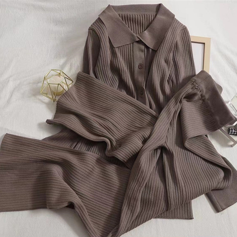 Damen Strickpullover mit klassischem Kragen EB