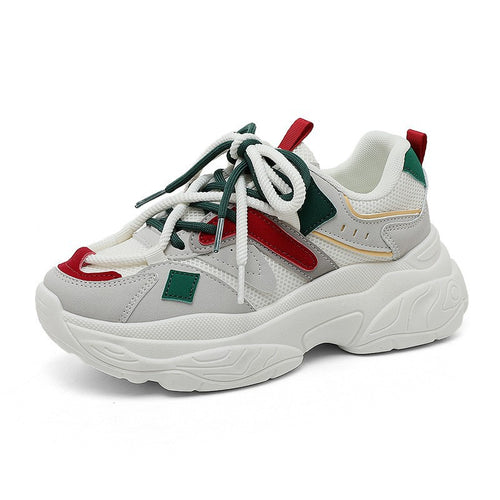Damen Sportliche Chunky Sneakers mit atmungsaktiver Mesh-Oberfläche und stabiler Sohle EB