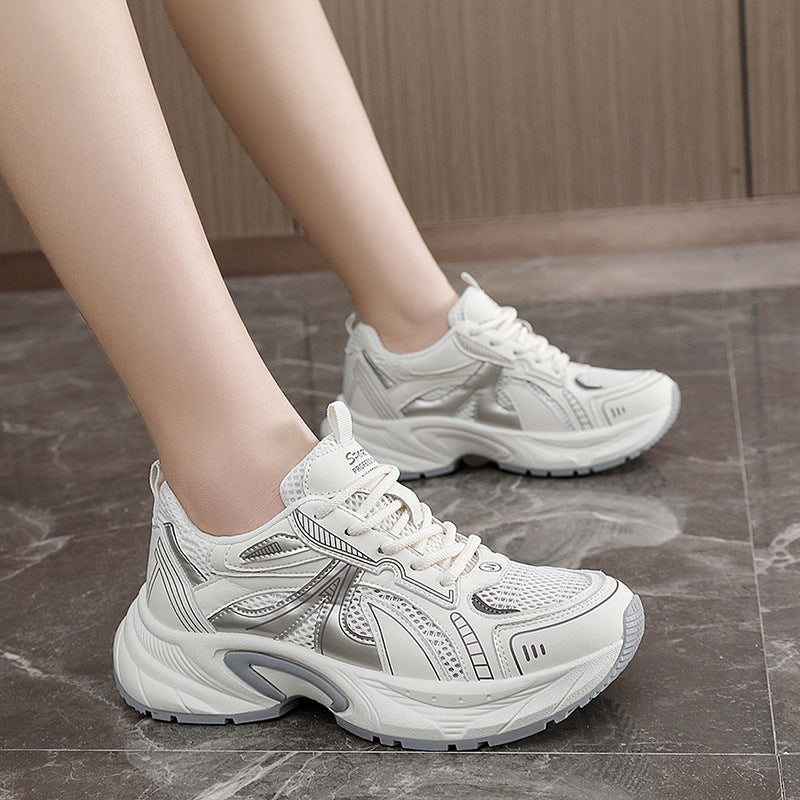 Damen Hochwertige Sport Schnürschuhe mit Atmungsaktivem Mesh und Dämpfungssystem EB