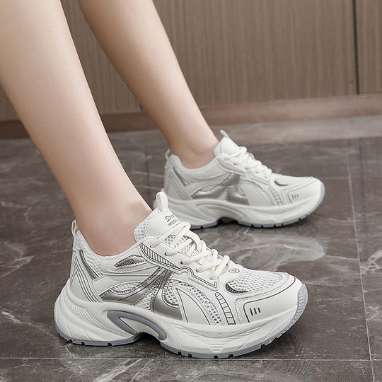Damen Hochwertige Sport Schnürschuhe mit Atmungsaktivem Mesh und Dämpfungssystem EB