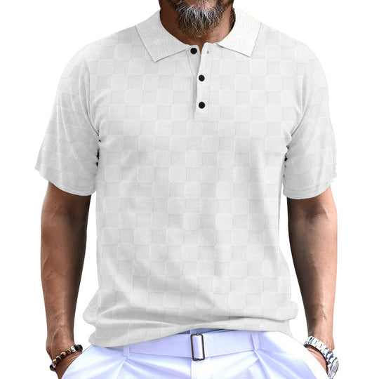 Herren Polo-Shirt mit strukturiertem Design und komfortablem Stehkragen EB