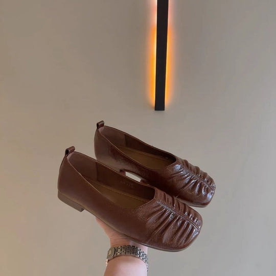 Damen elegante Ballerina-Schuhe mit modischem Rüschendesign und bequemer Innensohle EB
