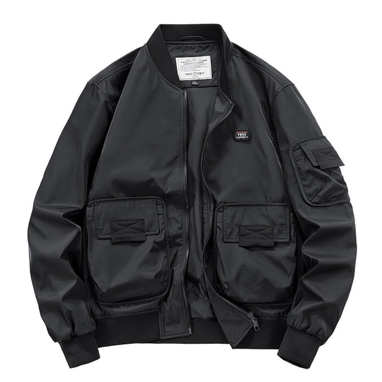 Men's  rugged multi-pocket nylon bomber jacket EB
