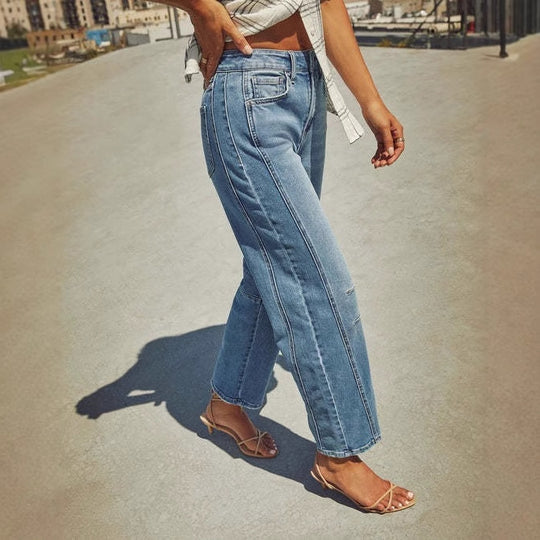 Damen Hochbundige Jeans EB