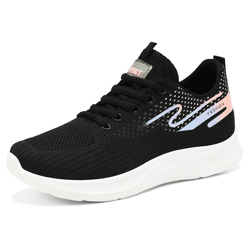 Damen Sportliche Sneakers mit atmungsaktiver Netzstruktur und dämpfender Sohle EB
