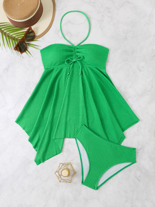Damen Tankini mit lässigem Oberteil und modischem Rock EB