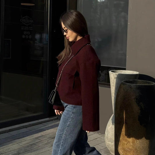 Damen moderne Übergangsjacke im lässigen Schnitt mit großen Taschen EB
