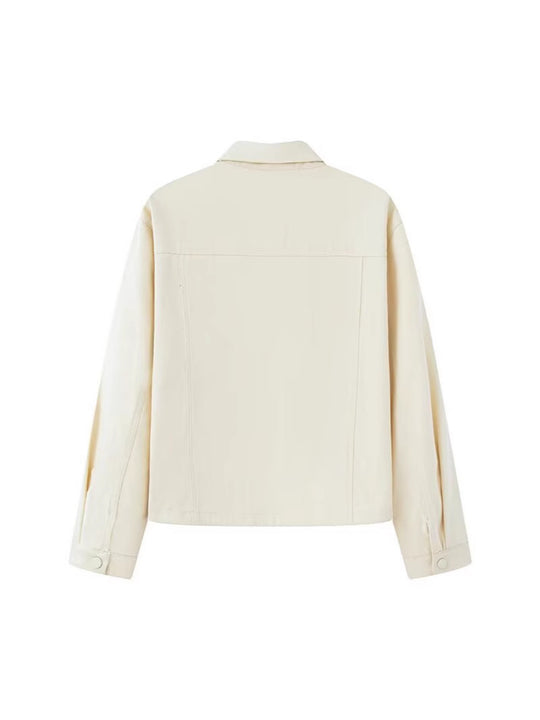 Damen modische Utility-Jacke mit großen Taschen und trendigem Schnitt EB