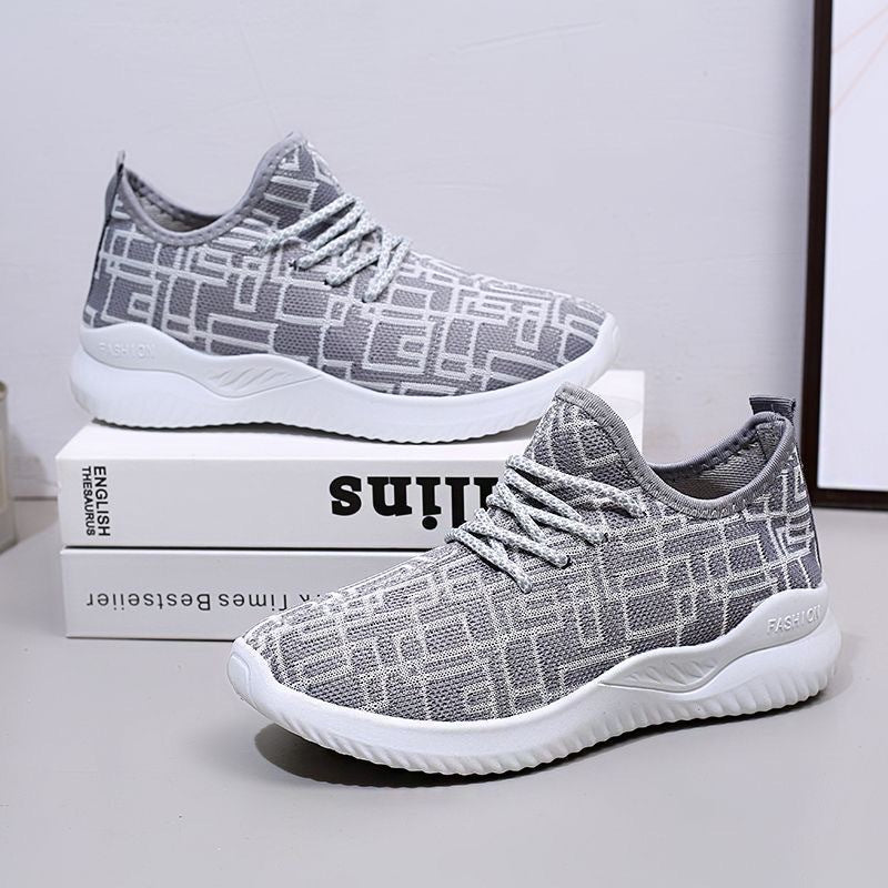 Damen Atmungsaktive Freizeit-Sneaker mit modischem Strickdesign EB