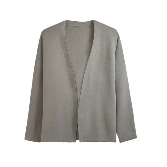 Damen lässiger Pullover mit klassischem Rundhalsausschnitt und langem Arm EB