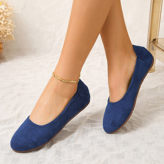 Damen Bequeme Slipper mit weichem Wildleder-Obermaterial und rutschfester Sohle EB