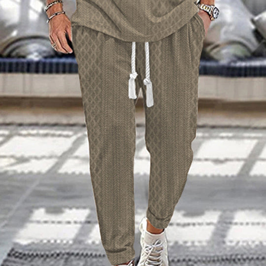 Herren Stylish Freizeit-Hose mit elastischem Bund und praktischen Taschen EB