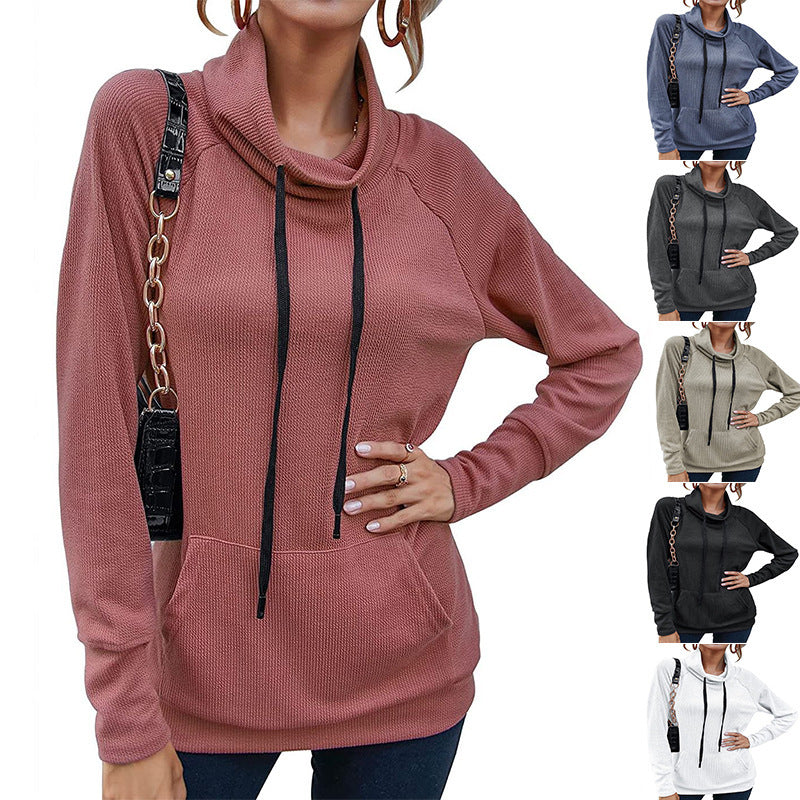 Damen modischer Kapuzensweater mit praktischen Taschen und ergonomischem Schnitt EB