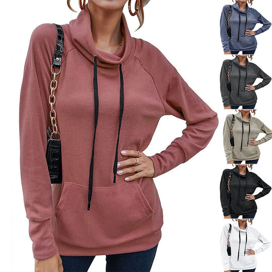 Damen modischer Kapuzensweater mit praktischen Taschen und ergonomischem Schnitt EB