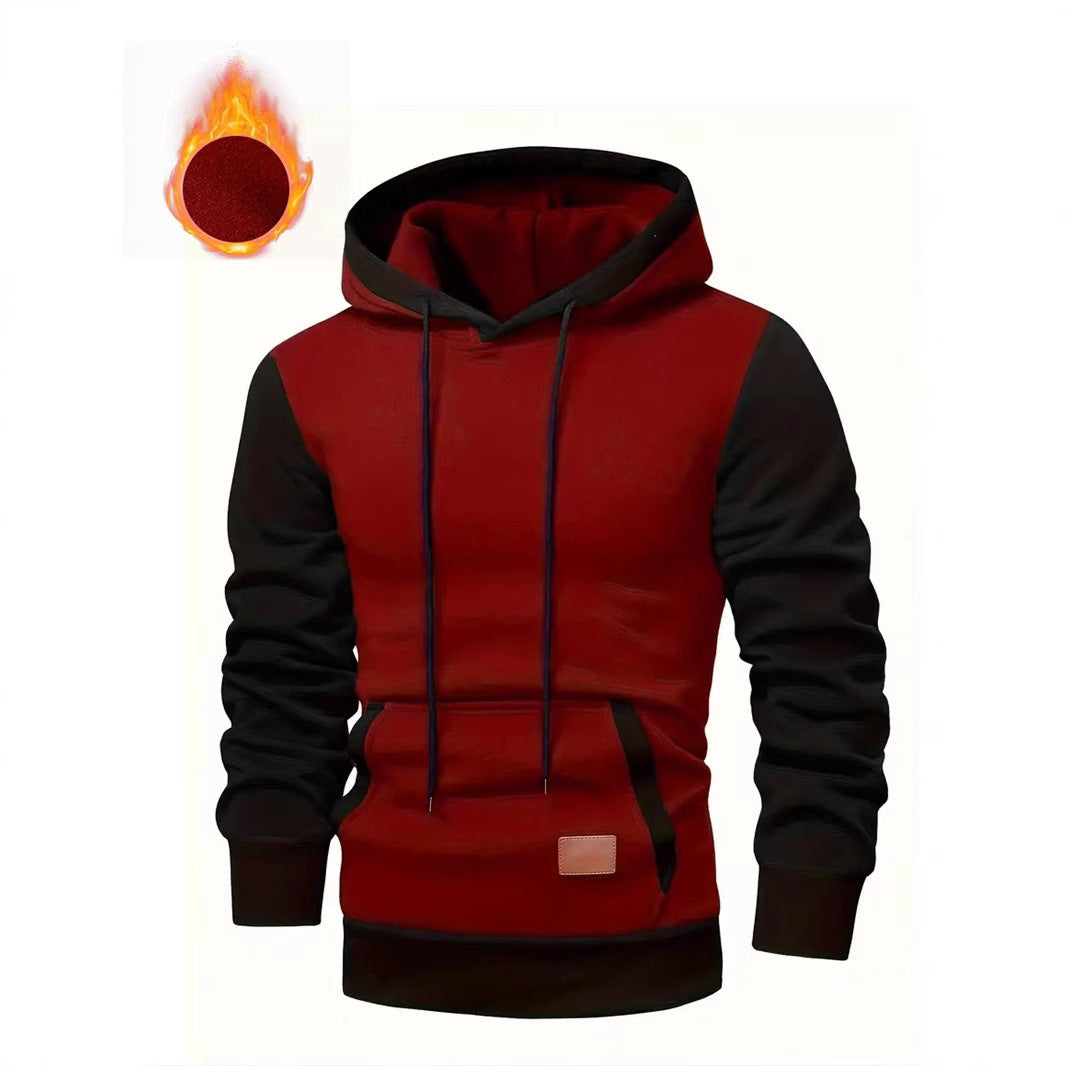 Herren modischer Hoodie mit praktischen Taschen und kontrastrierendem Design EB