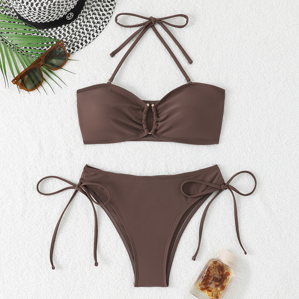 Damen Bandeau-Bikini-Set mit verstellbaren Trägern EB