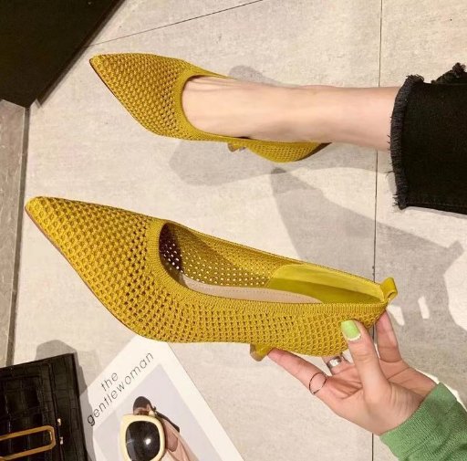 Damen elegante Spitzen-Pumps mit perforiertem Obermaterial EB