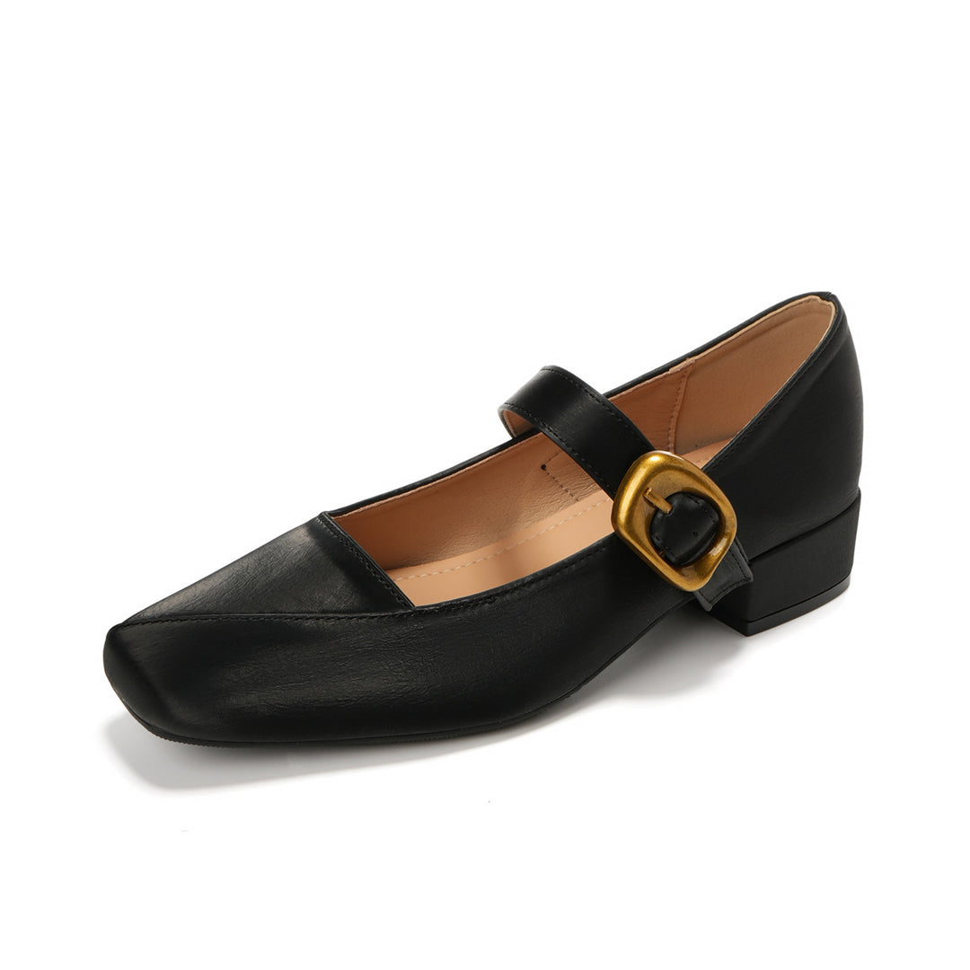 Damen Ballerinas mit elegantem Schnallenverschluss EB