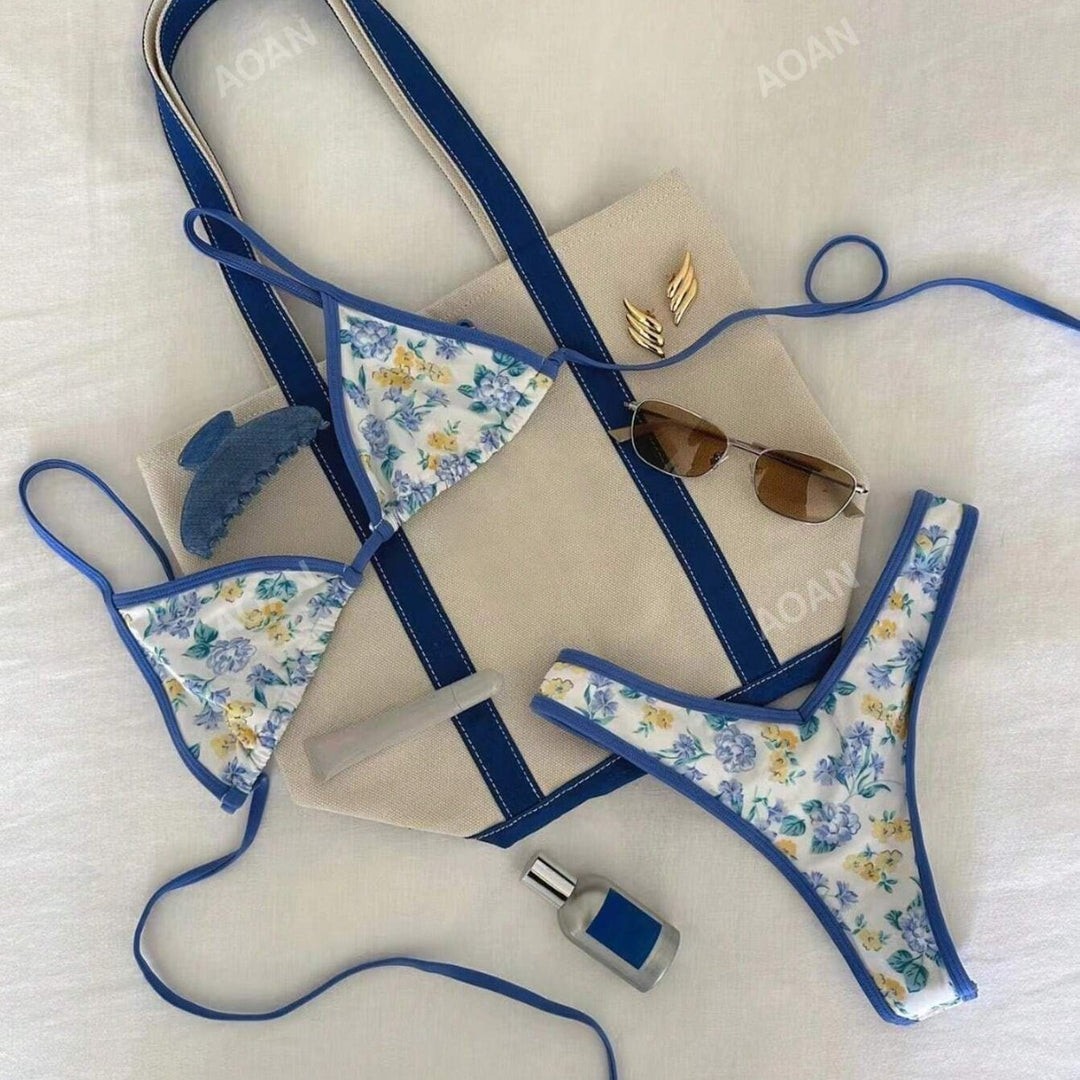 Damen Bikiniset mit floralem Design EB